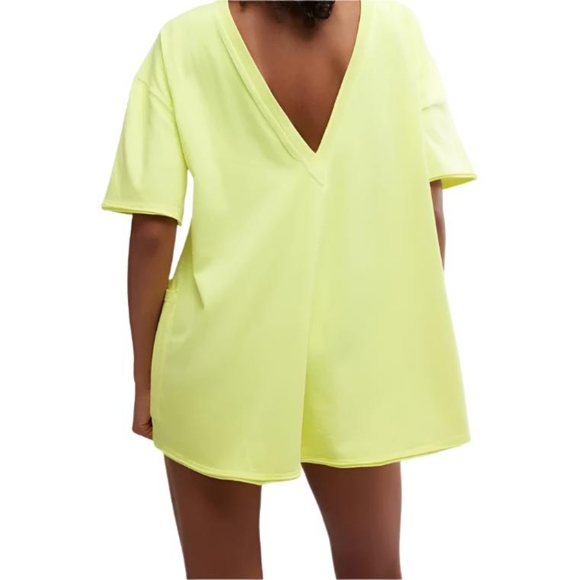 NWOT Hot Shot Tee Romper- Sour Citrus - Picture 2 of 12